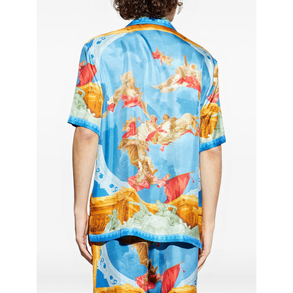 Silk Blend Gallery Collar Shirt