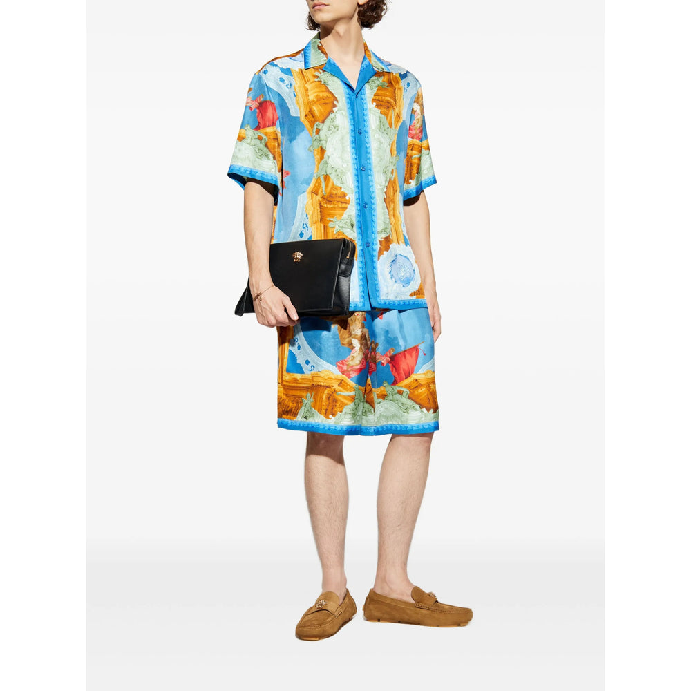 Silk Blend Gallery Collar Shirt