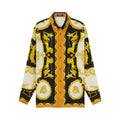 Gold Tone Baroque Button Top