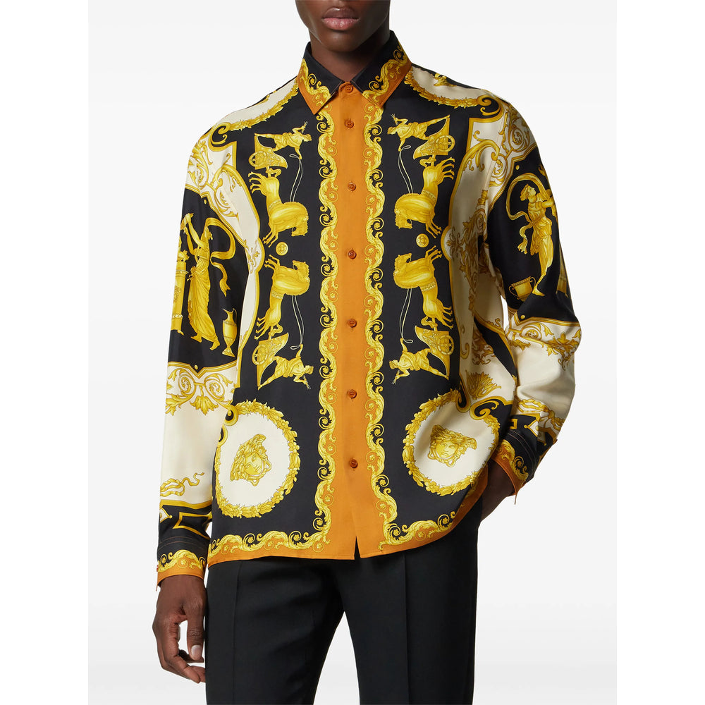 Gold Tone Baroque Button Top