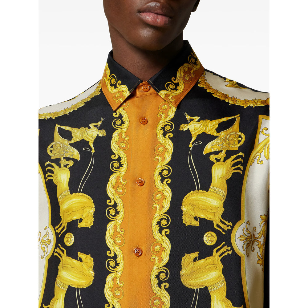 Gold Tone Baroque Button Top