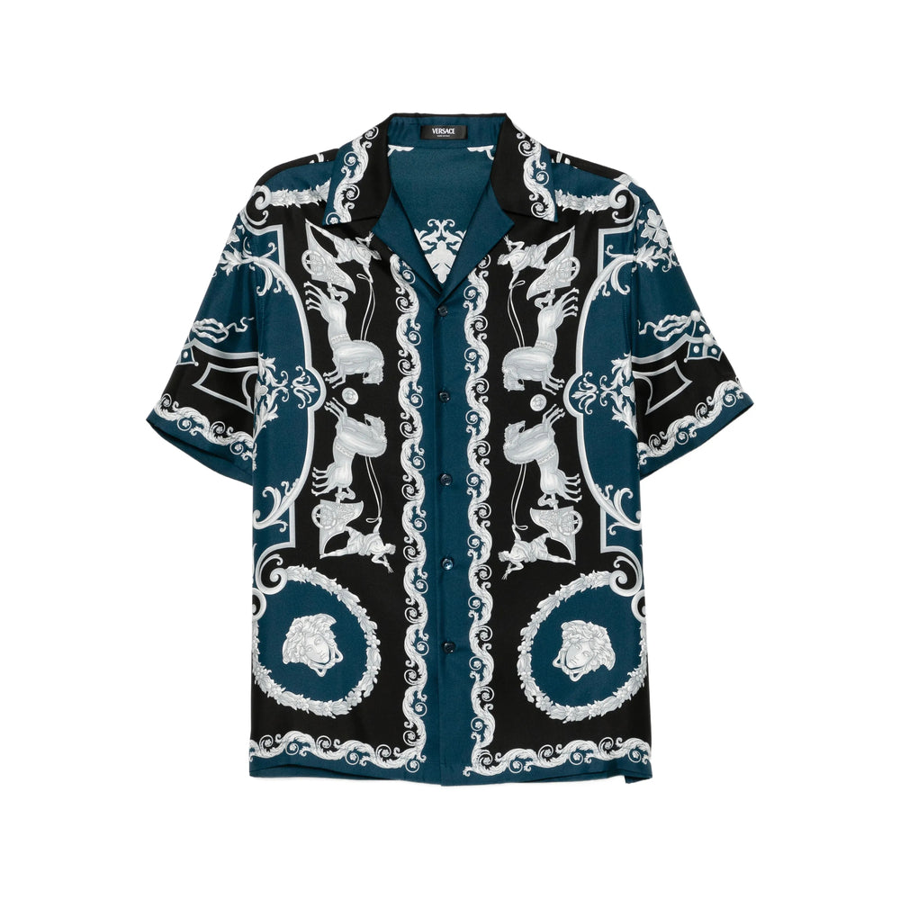 Straight Hem Silk Shirt