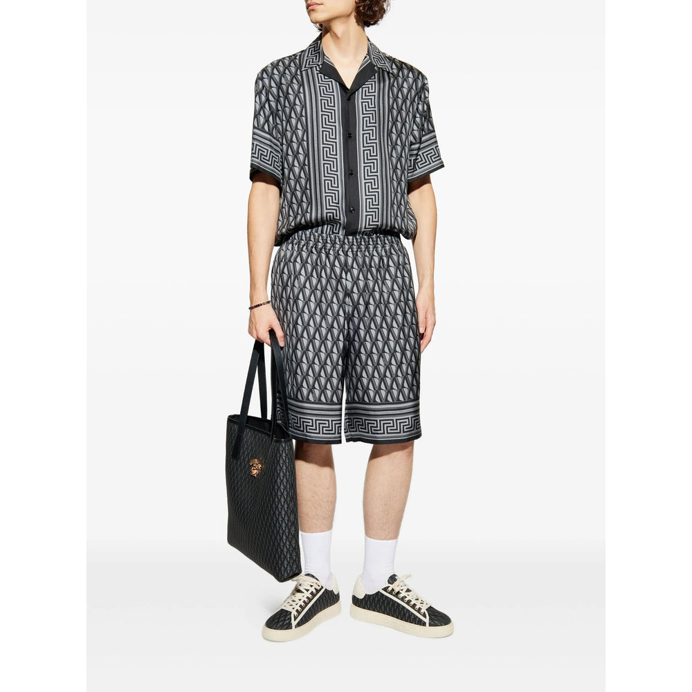 Silk Camp Collar Trim Shirt