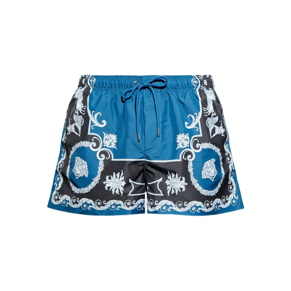 Relaxed Fit Printed Swim Shorts