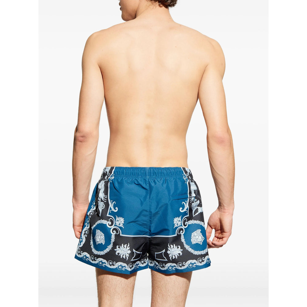 Relaxed Fit Printed Swim Shorts