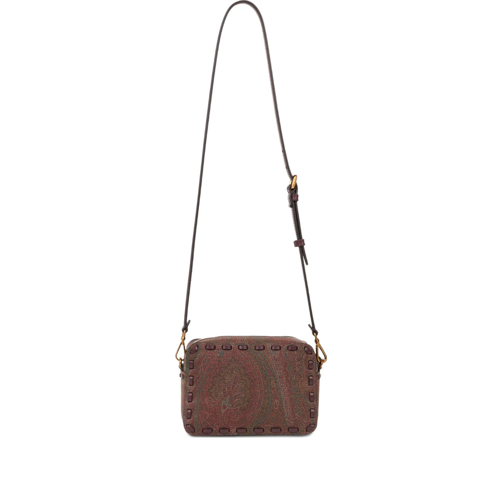 Brown Paisley Leather Tote