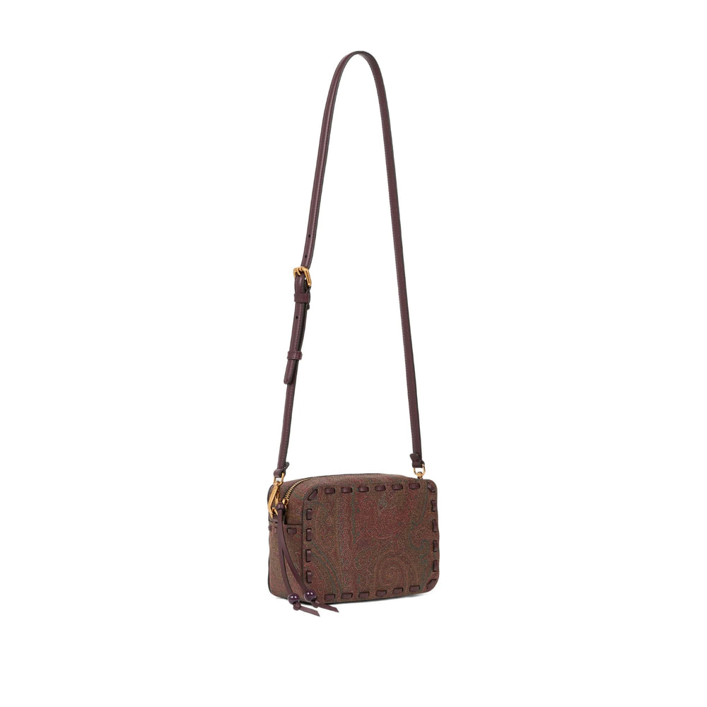 Brown Paisley Leather Tote