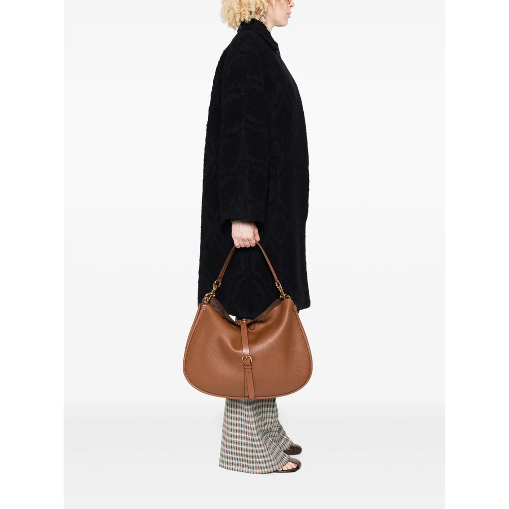 Brown Calf Leather Tote