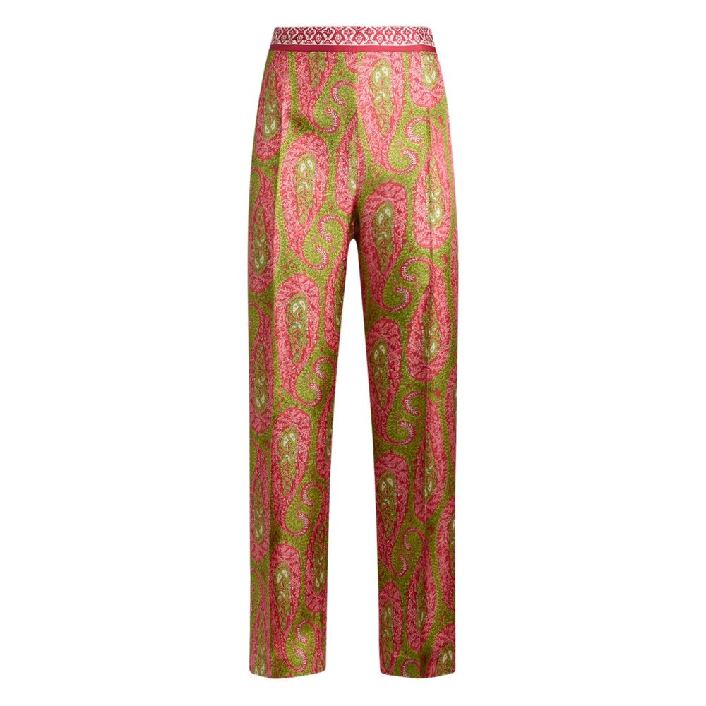 Soft Pink Paisley Twill Weave