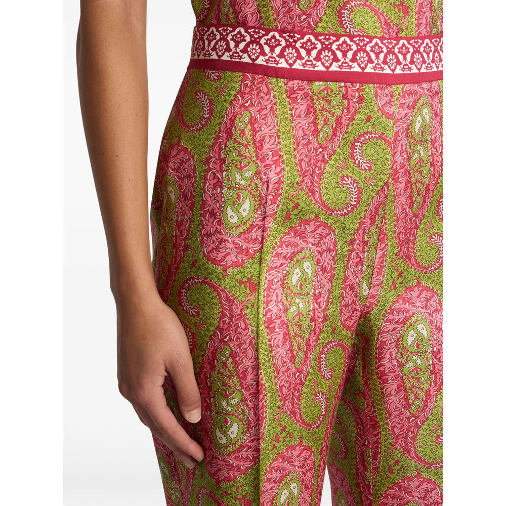 Soft Pink Paisley Twill Weave