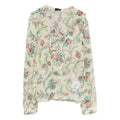 Crisp Floral Silk Blouse