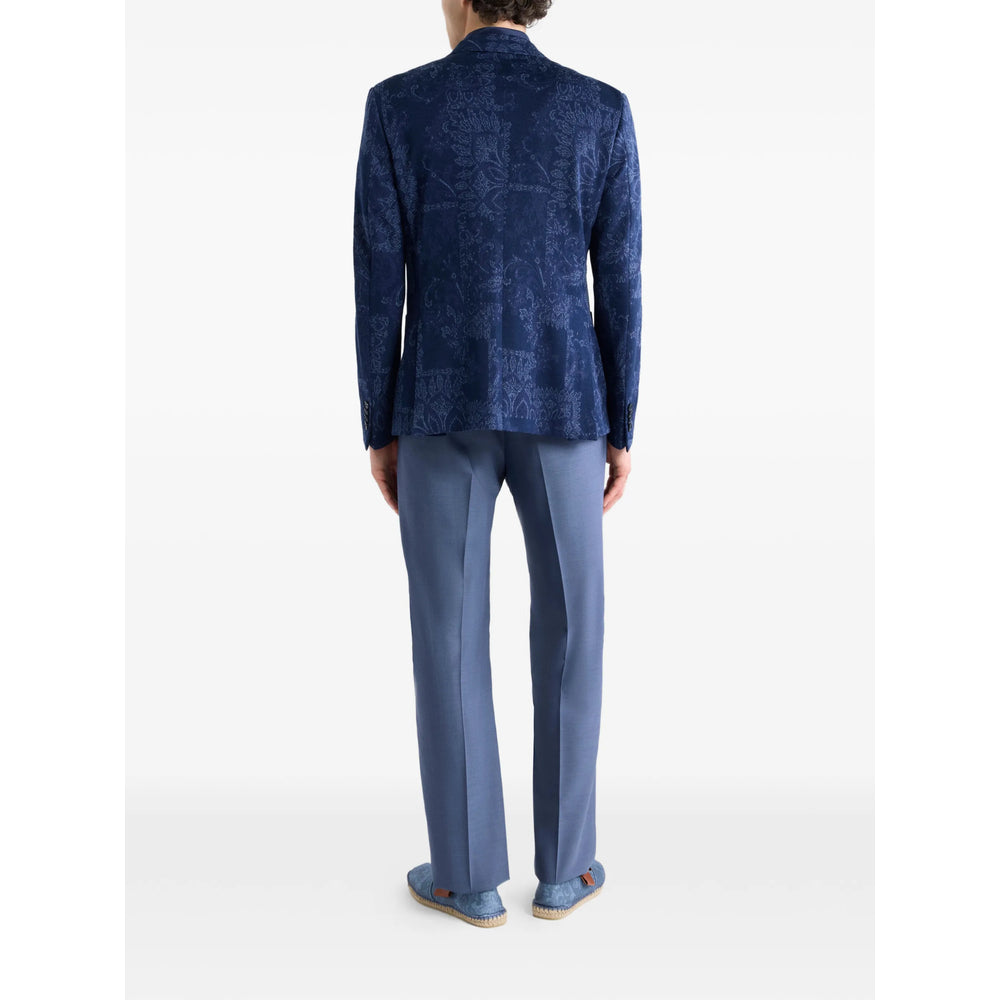 Subtle Florals Single Breasted Jacket