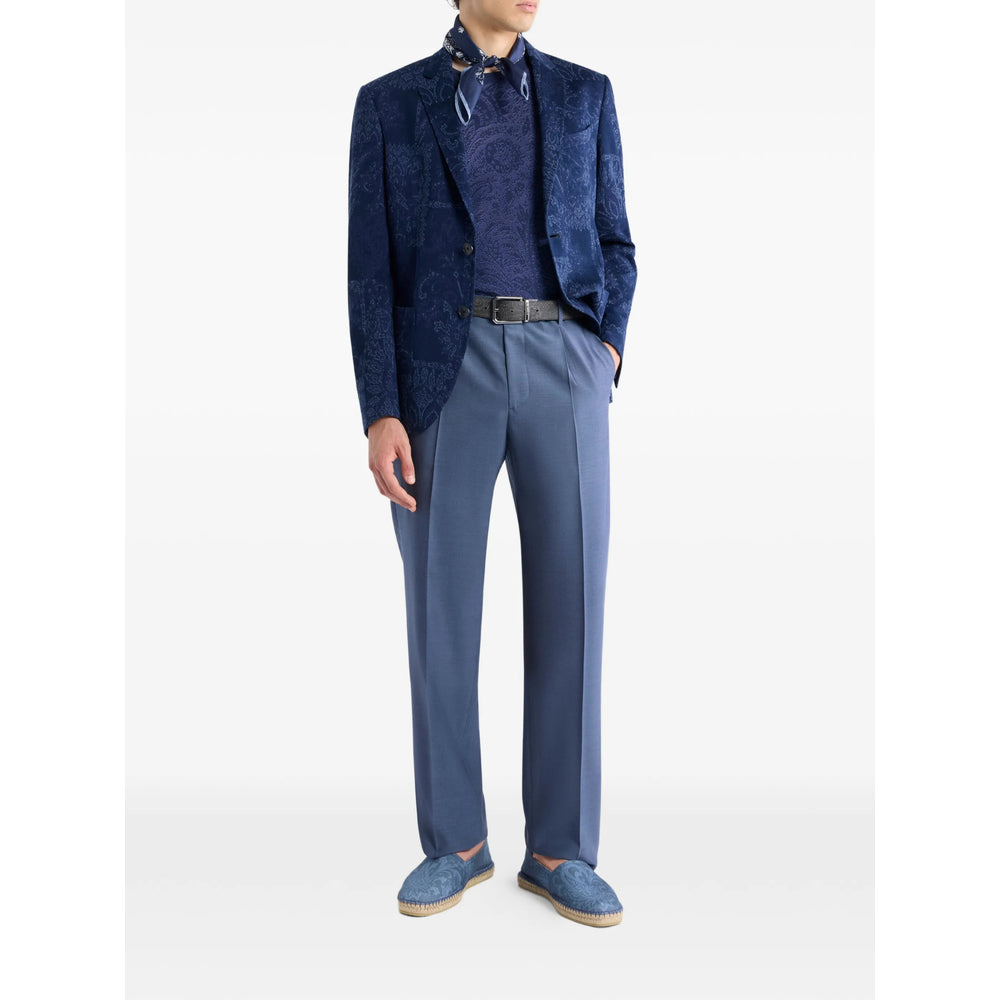 Subtle Florals Single Breasted Jacket