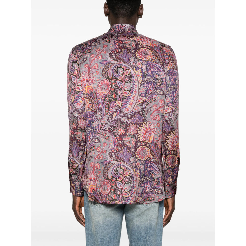Purple Paisley Button Shirt