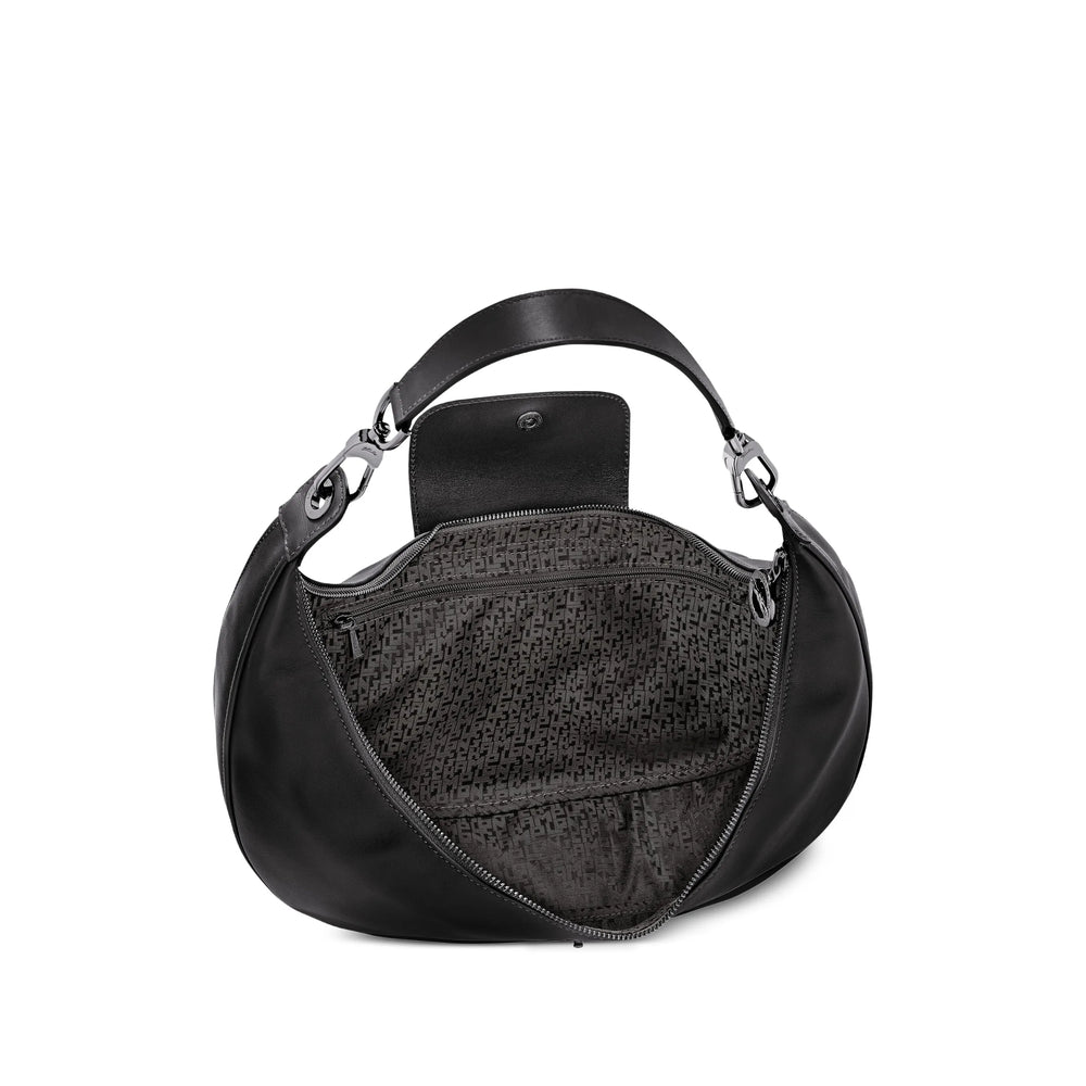 Black Calf Leather Flap Jacket