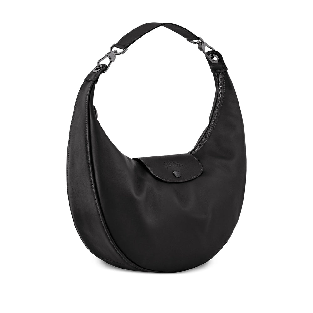 Black Calf Leather Flap Jacket
