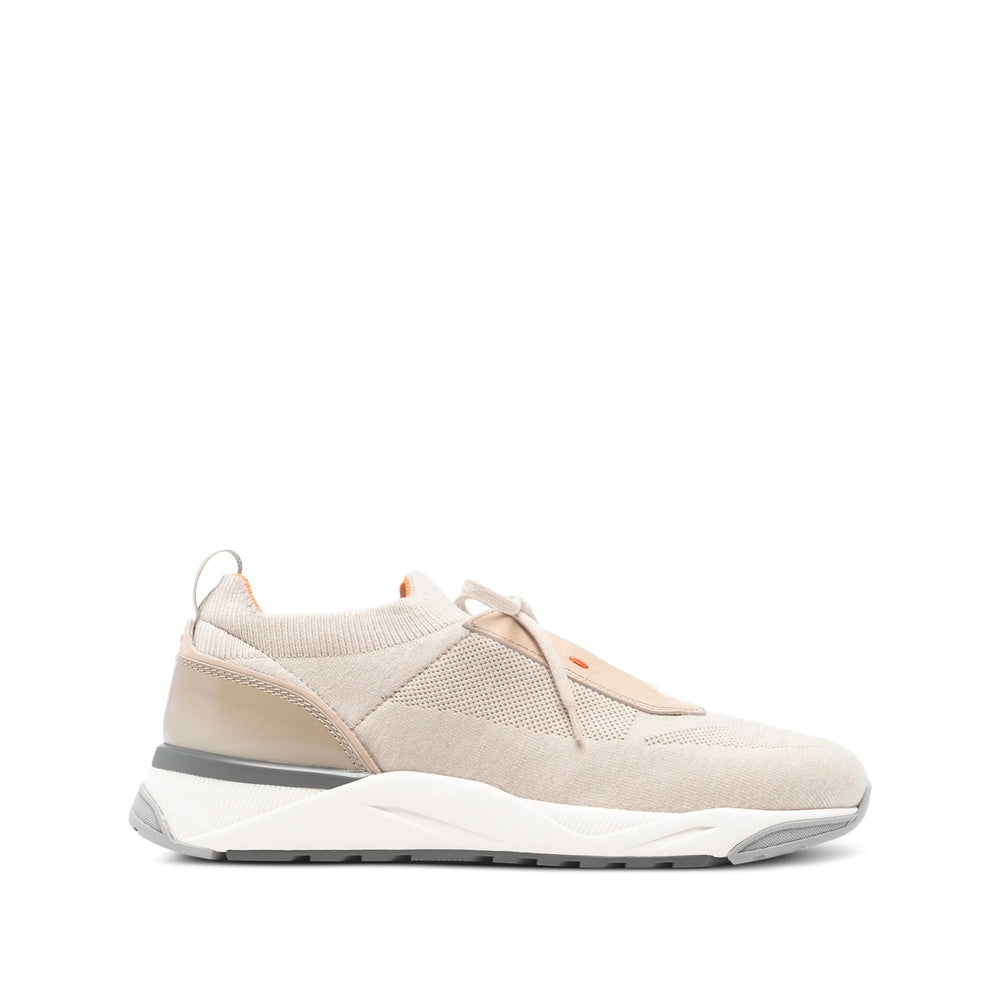 Brown Panel Leather Lace Shoe
