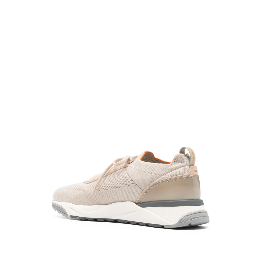 Brown Panel Leather Lace Shoe