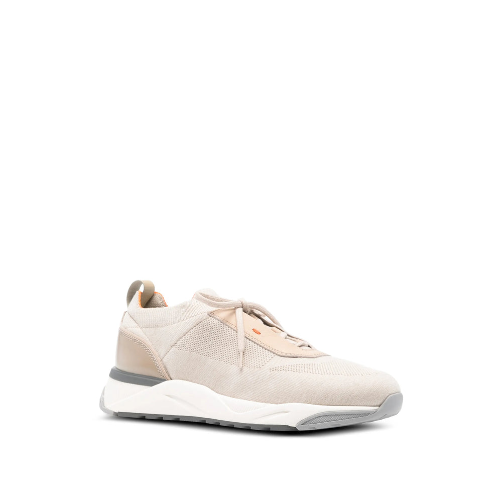 Brown Panel Leather Lace Shoe