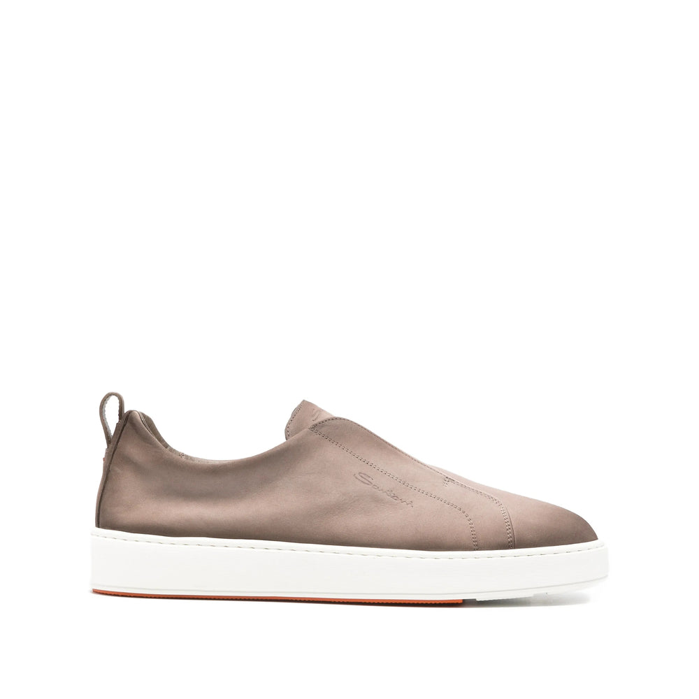 Taupe Calf Leather Slip-on