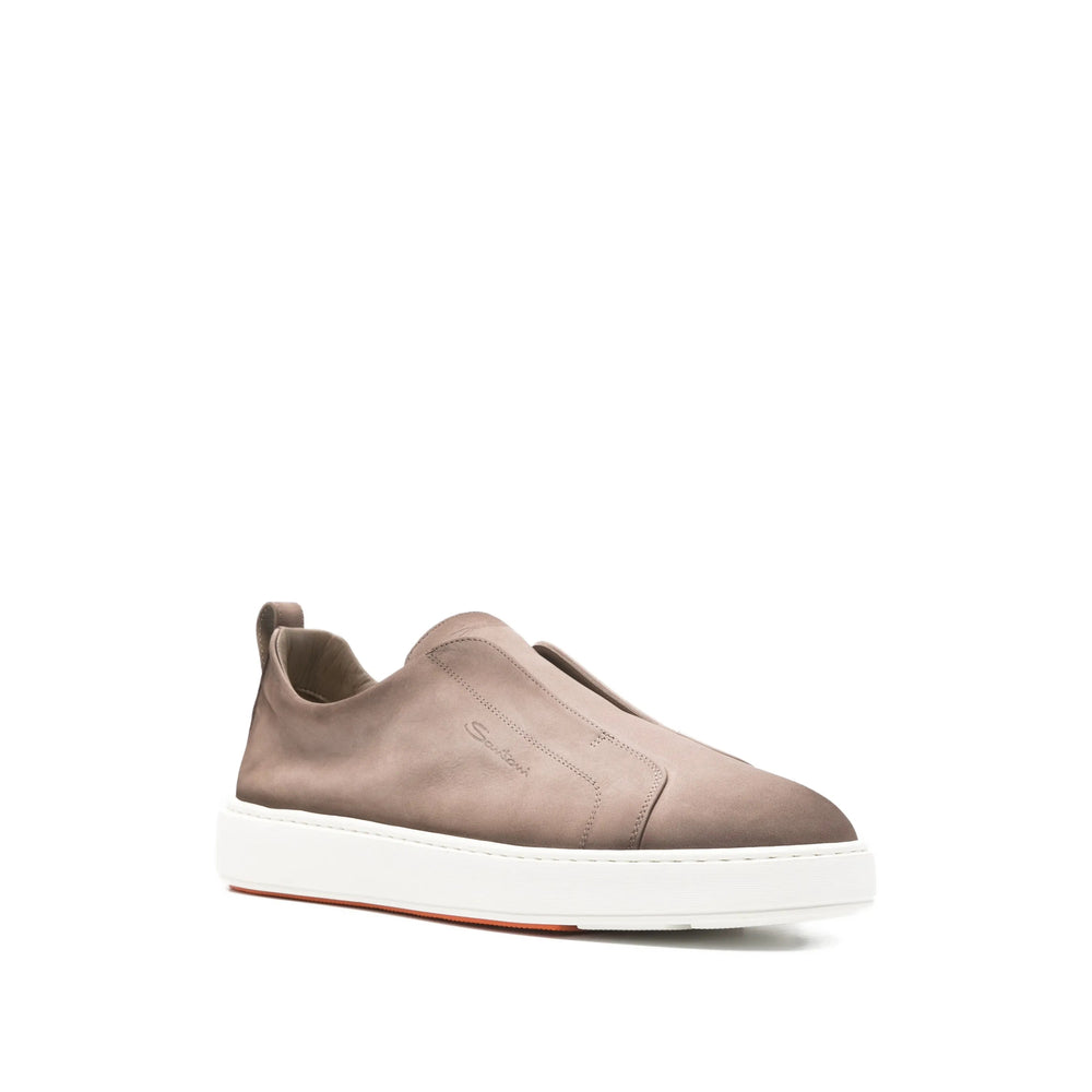 Taupe Calf Leather Slip-on