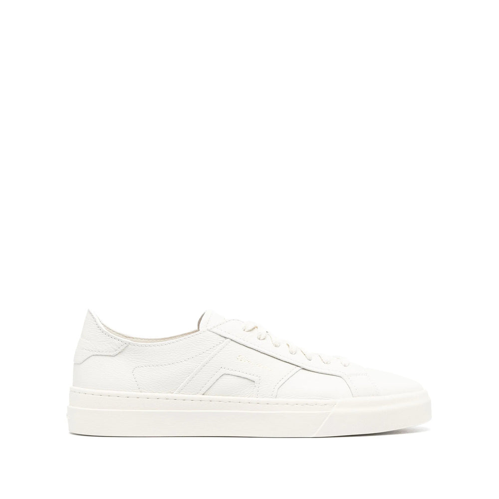 White Calf Leather Logo Pump