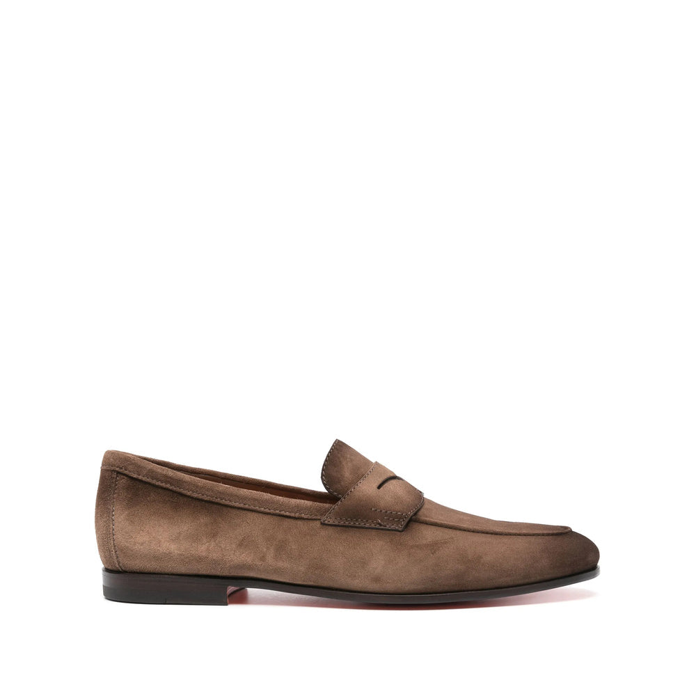 Brown Calf Suede Slip-top