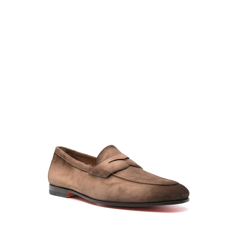 Brown Calf Suede Slip-top