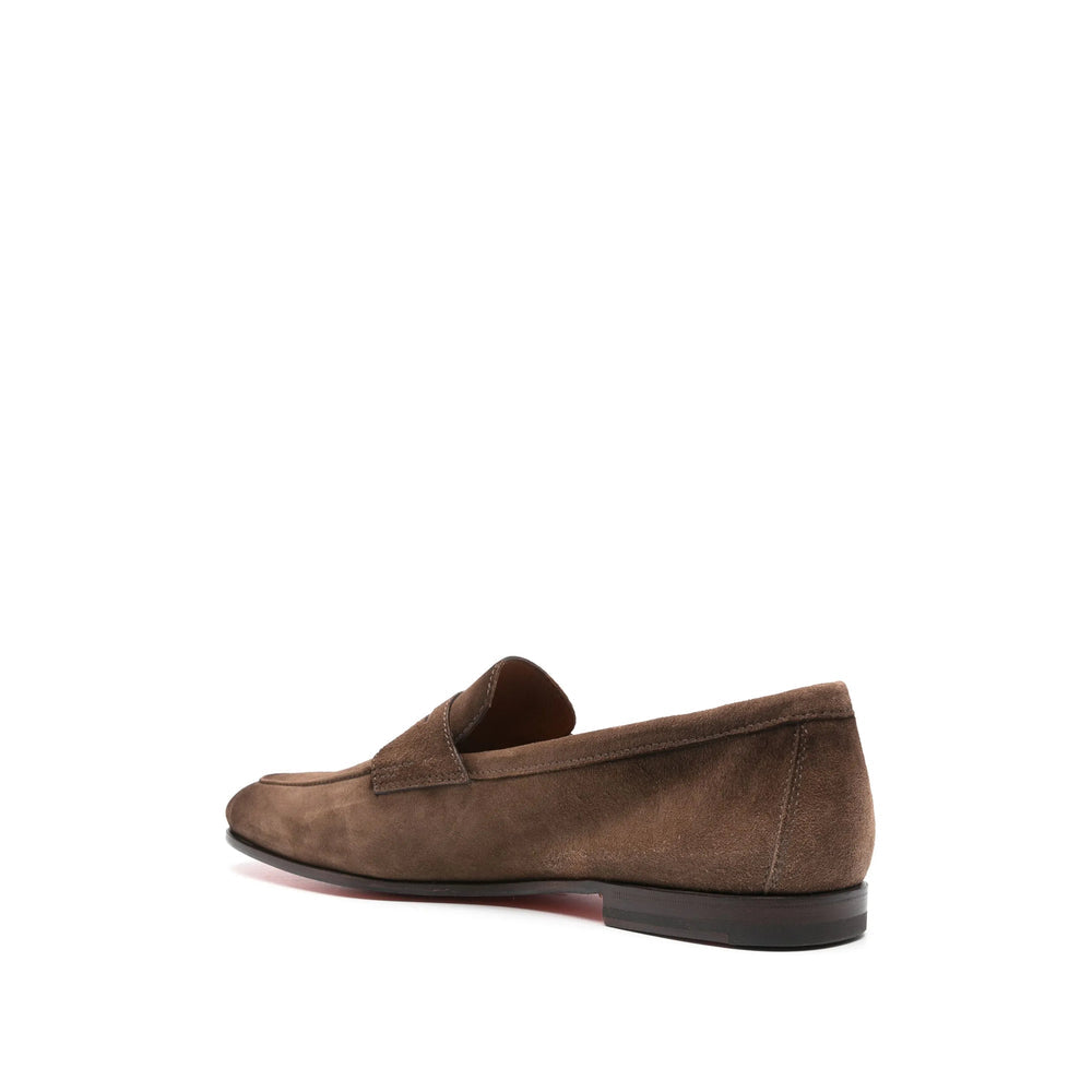 Brown Calf Suede Slip-top