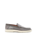Grey Calf Suede Flat