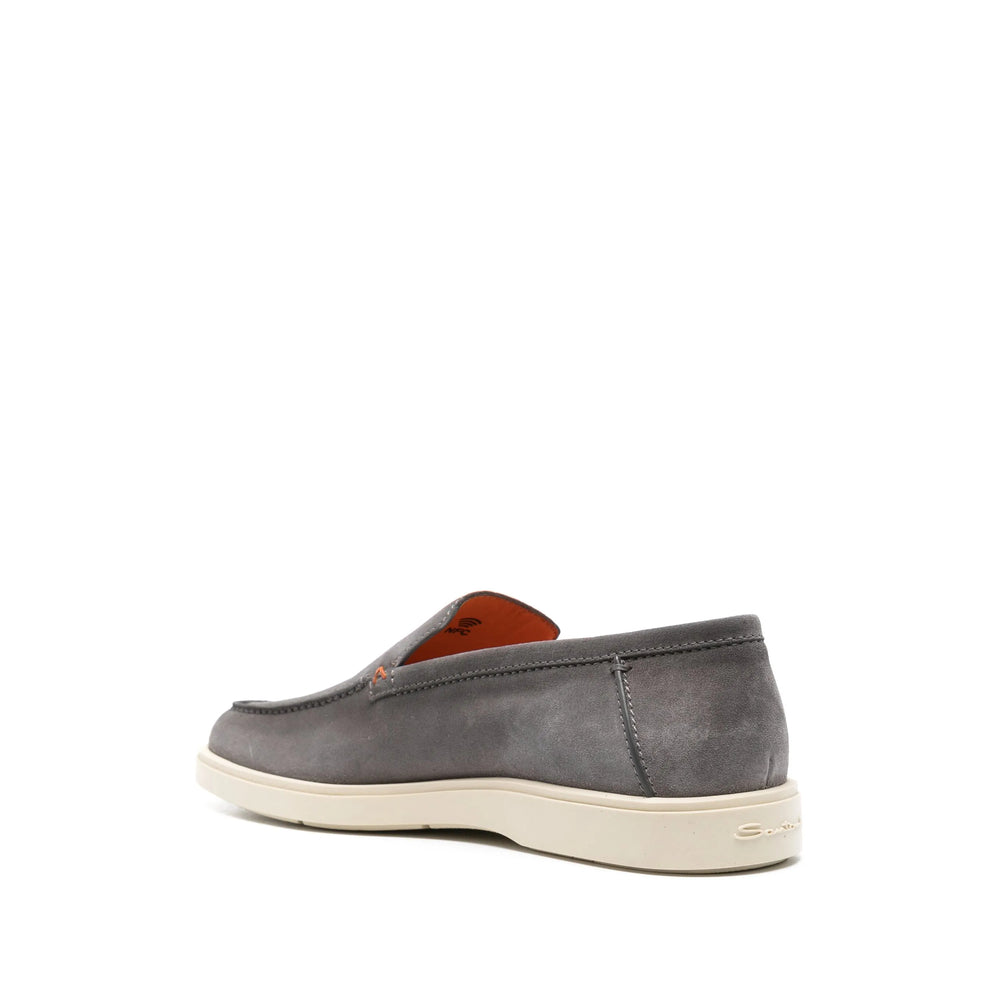 Grey Calf Suede Flat