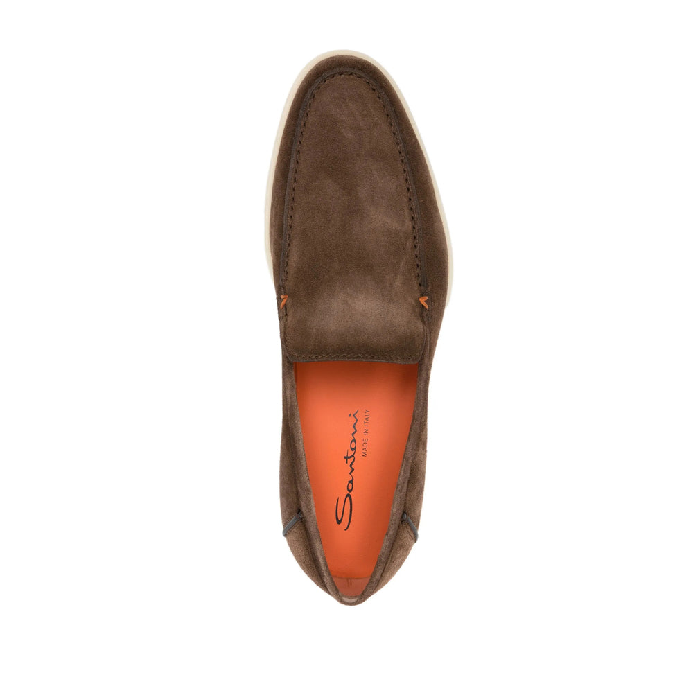 Brown Calf Suede Almond Toe