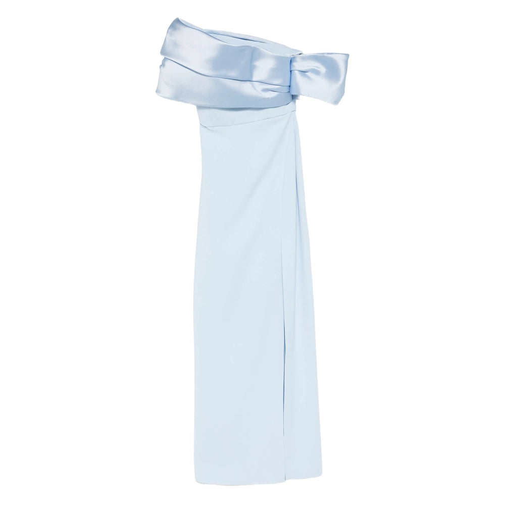 Light Blue Draped Dress