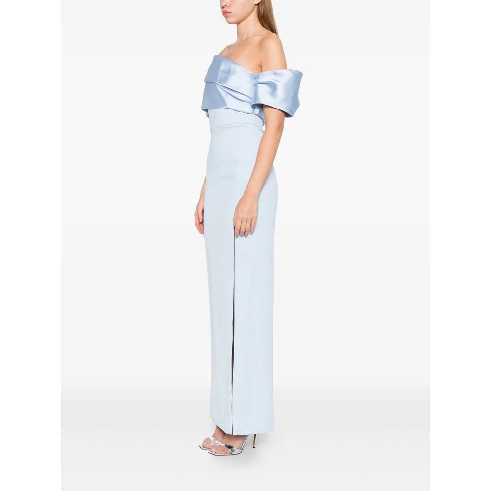 Light Blue Draped Dress