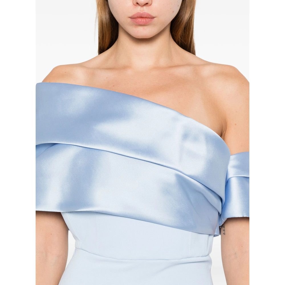 Light Blue Draped Dress
