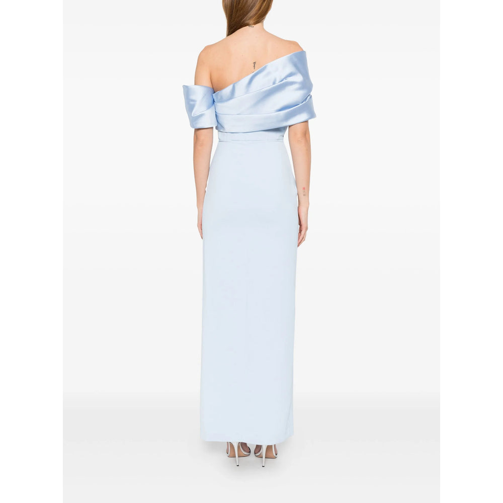 Light Blue Draped Dress