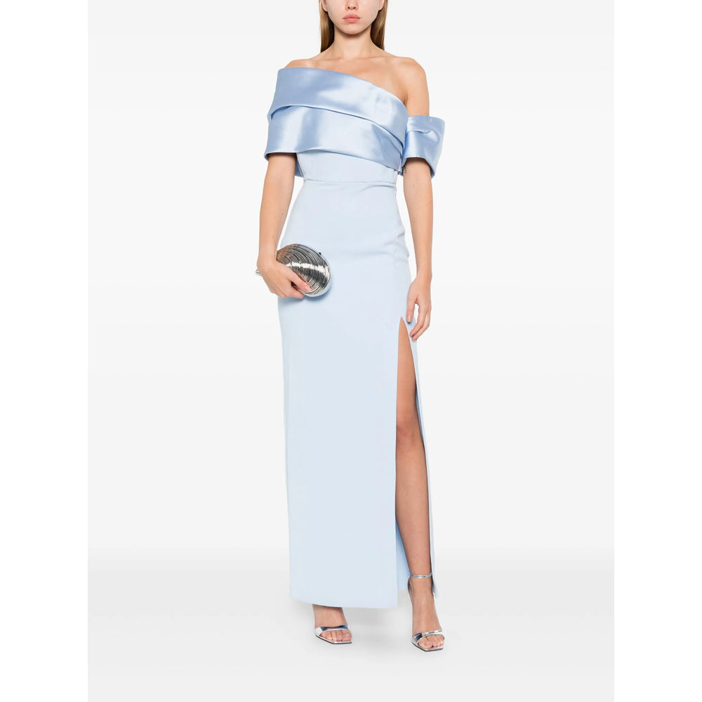 Light Blue Draped Dress