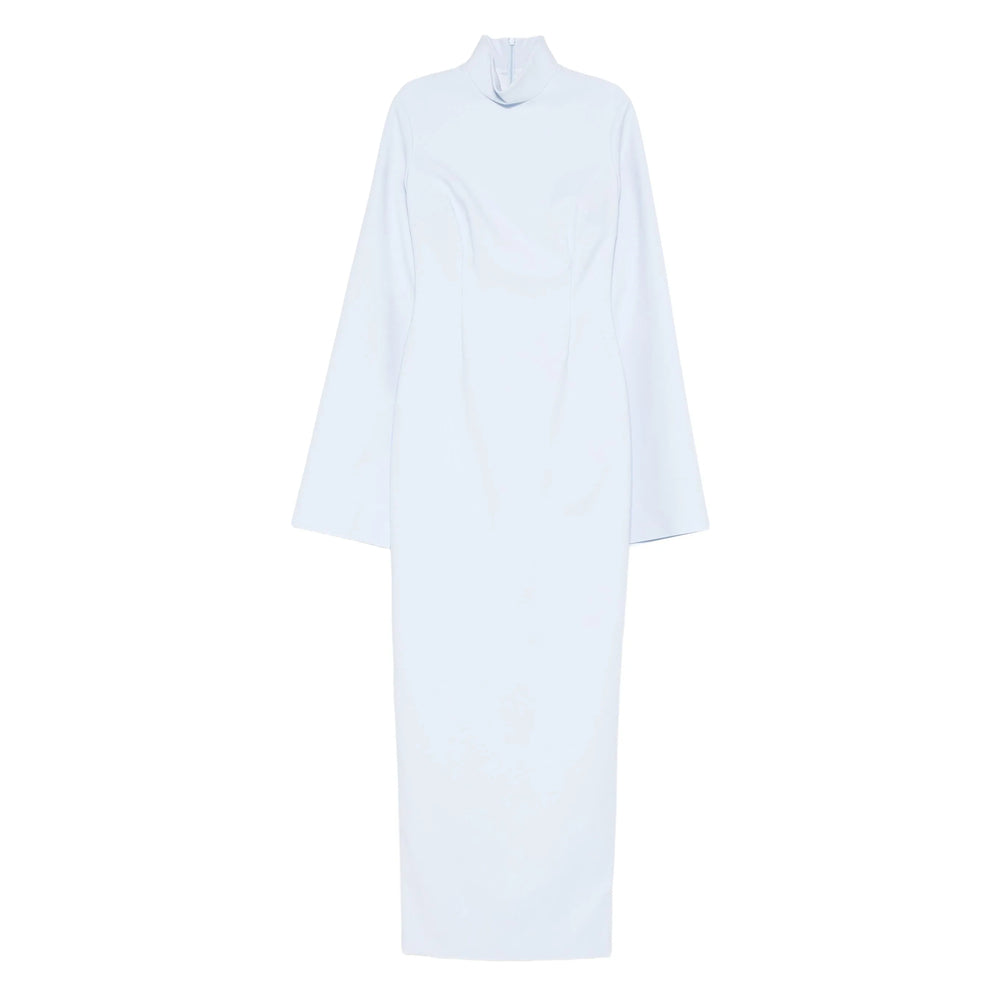 Blue High-neck Zip Closure Top