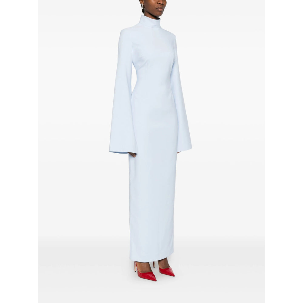 Blue High-neck Zip Closure Top