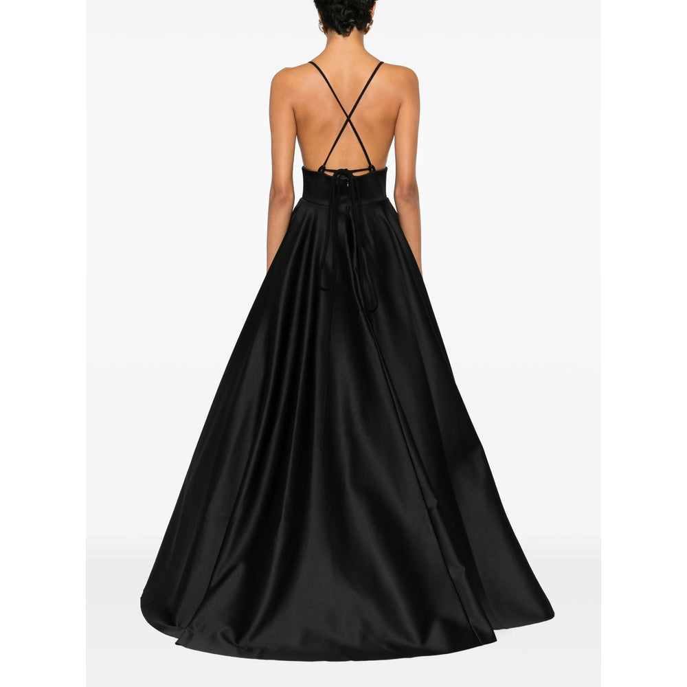 Discreet V-neck A-line Skirt
