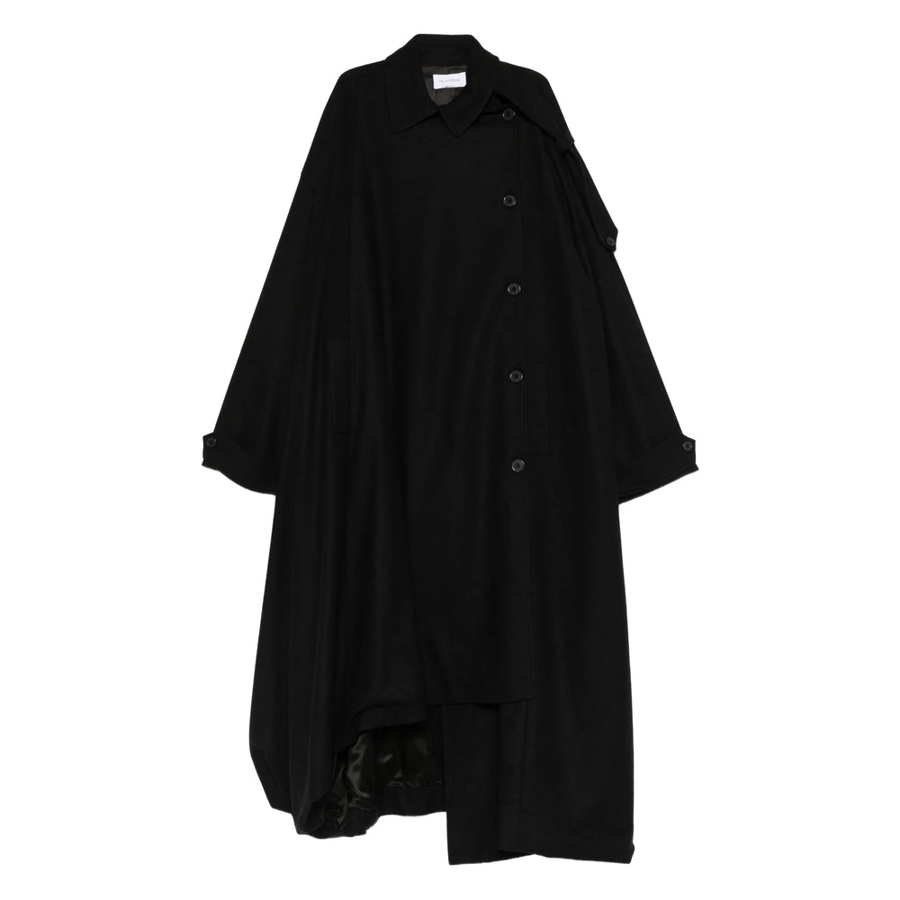 Asymmetrical Button Front Coat