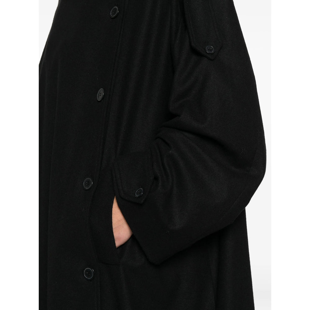 Asymmetrical Button Front Coat