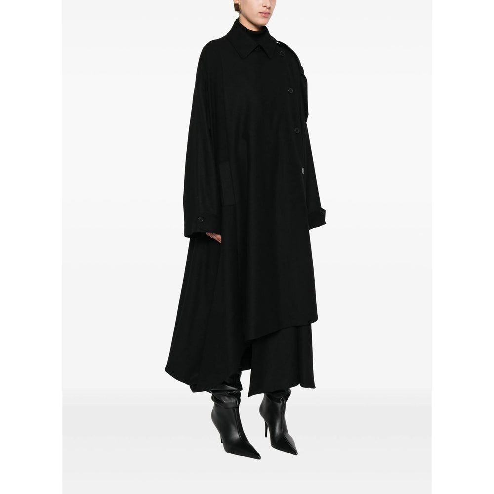 Asymmetrical Button Front Coat