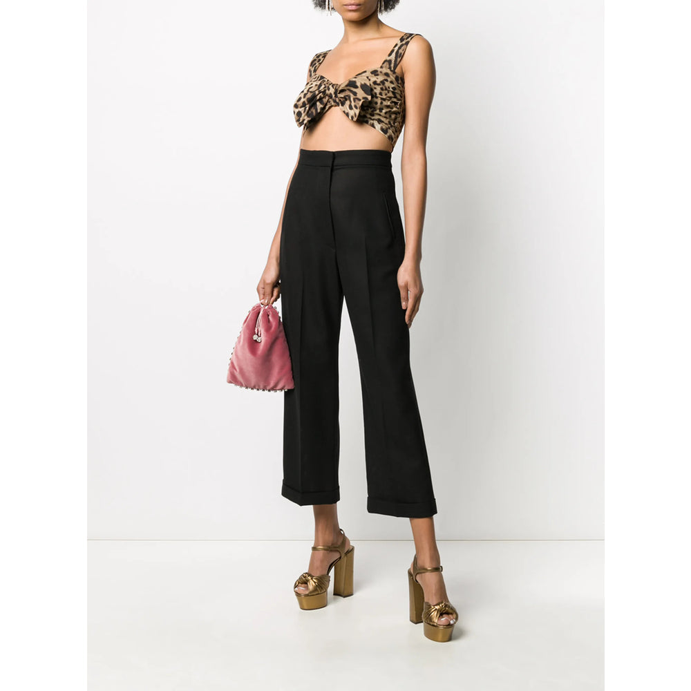 Timeless Cotton Leopard Bow Top