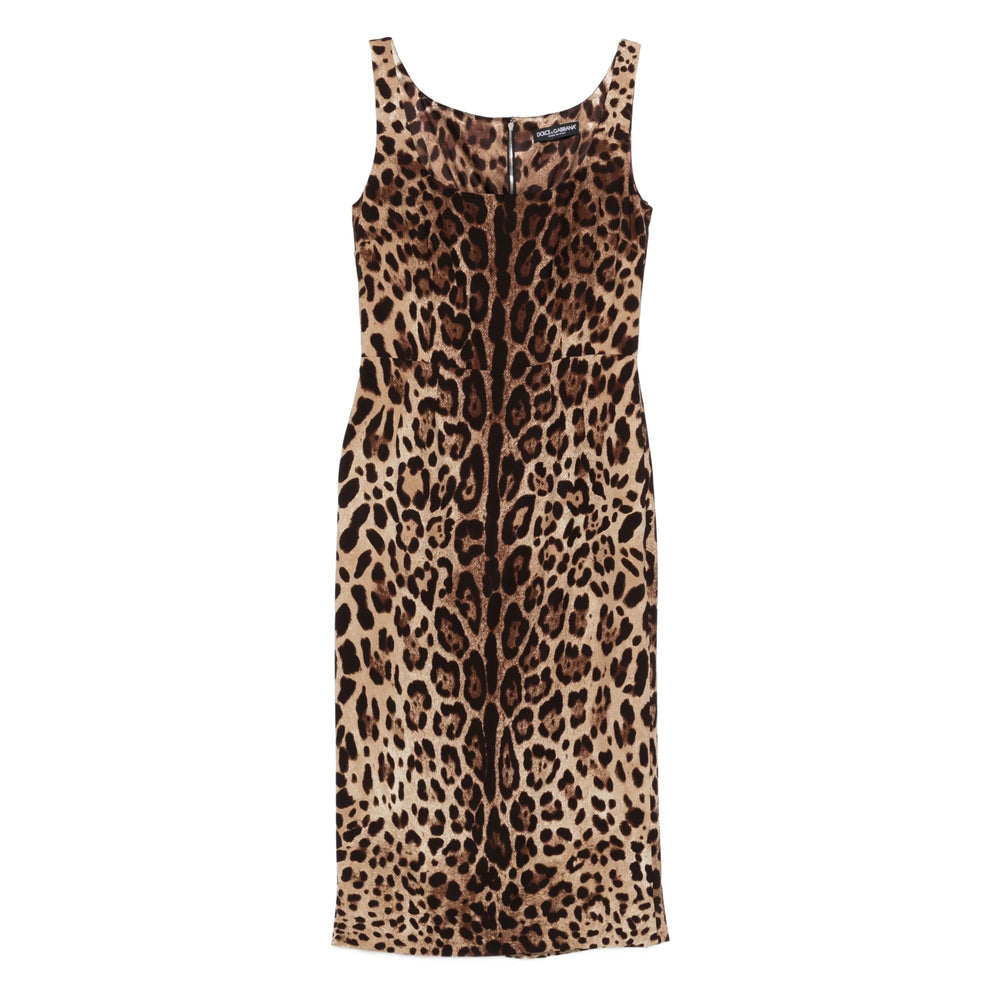 Brown Leopard Silk Jumpsuit