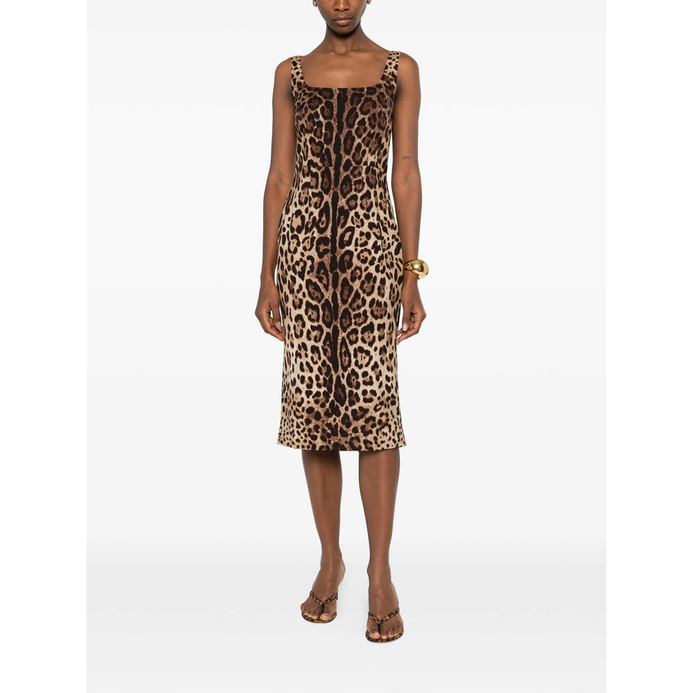 Brown Leopard Silk Jumpsuit