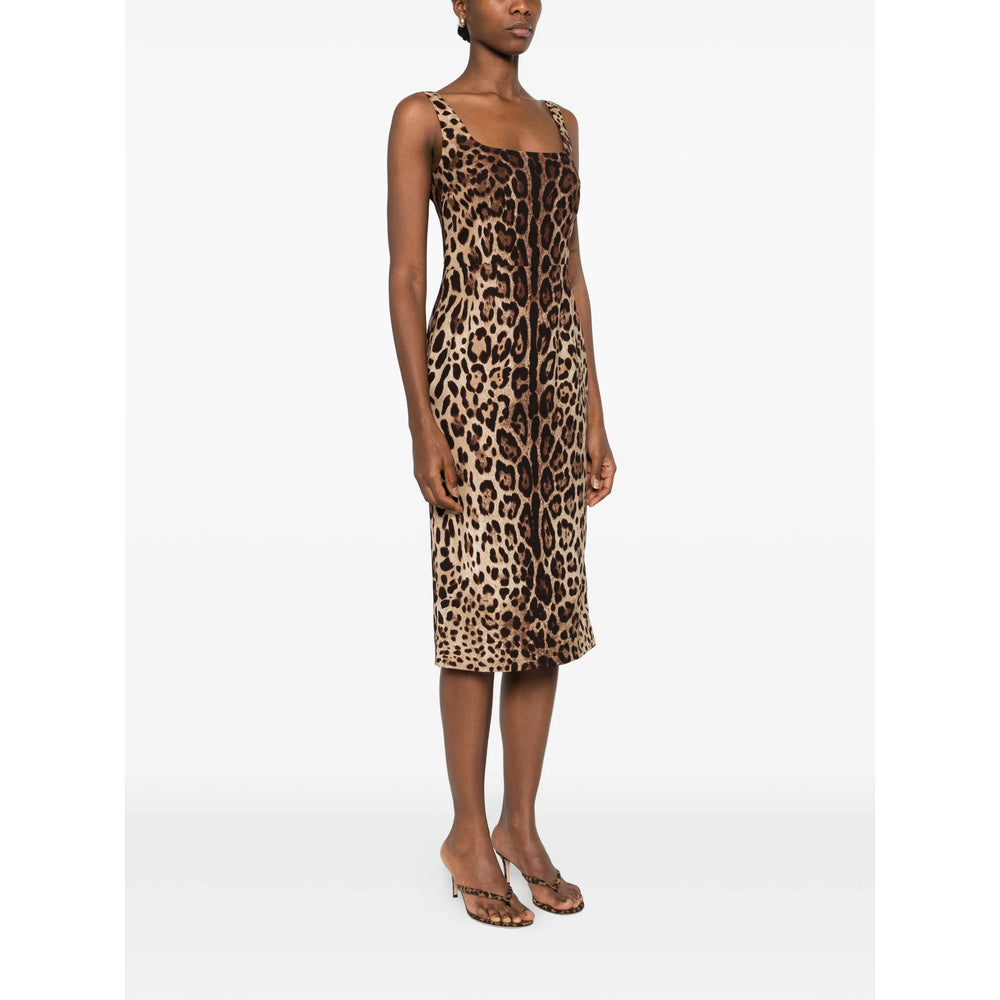 Brown Leopard Silk Jumpsuit
