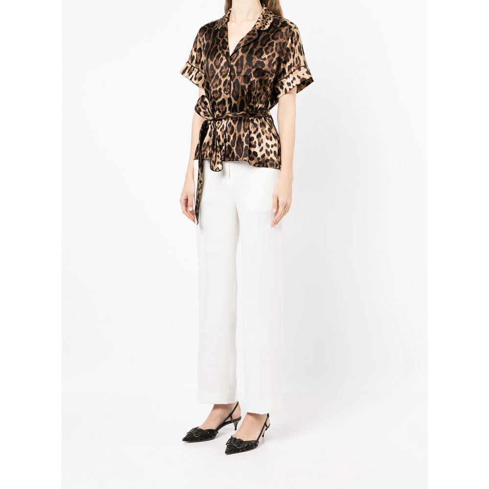 Leopard Silk Camp Collar