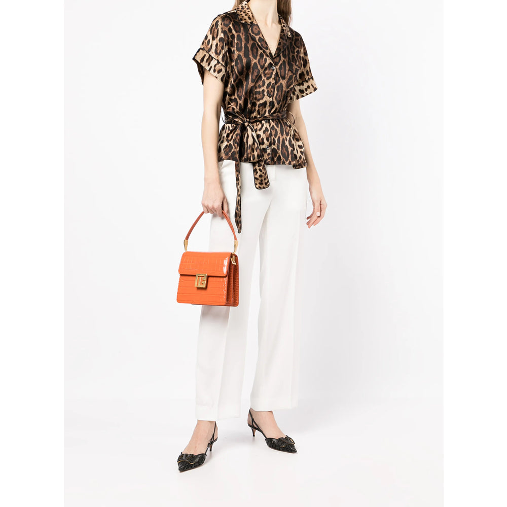Leopard Silk Camp Collar
