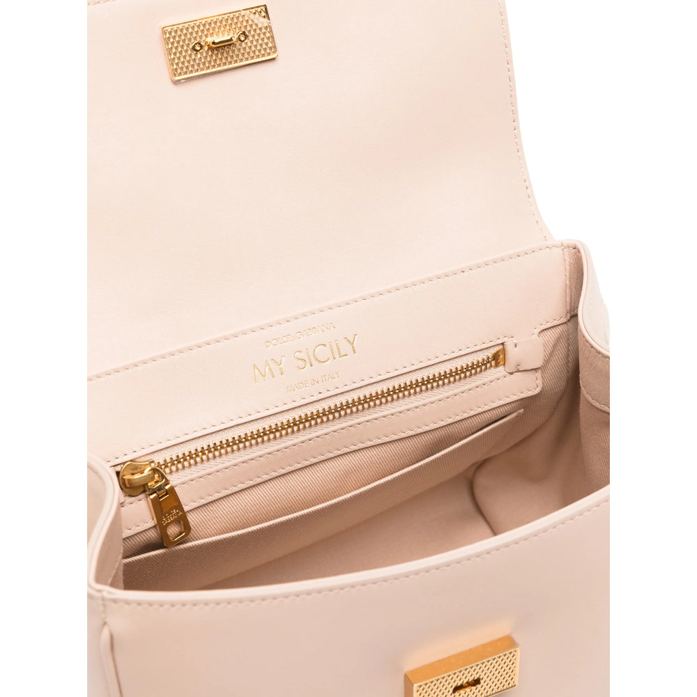 Light Pink Calf Leather Satchel